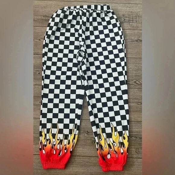 Checkered with flames jogger. - Picture 1 of 1